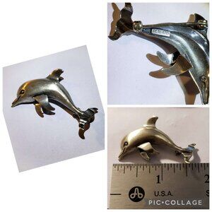 Beau Sterling Signed Dolphin Pin